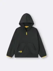 Pokémon x GU UV protection hoodie Japan BLACK KIDS UNISEX Pikachu Ver