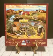 SunsOut 550 Piece Jigsaw Puzzle – “Cooper’s Corner Store” - #14045 – New/Sealed