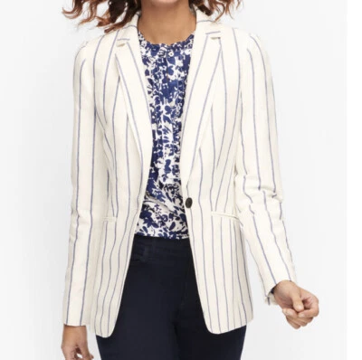Talbots Classic Linen Blazer size 18 (best fit size 14/16) New MSRP $179