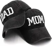 [Generic] Mom and Dad Hats Fathers Day Mom Dad Gifts Hat Embroidered Adjustable Baseball Caps Couples Parents