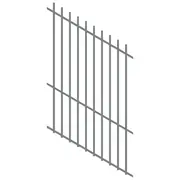 ProtectorAl 0350-1200W x 1800H Palladium Silver Radiator Pool Fence Panel Raked 16-30º