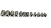 New Snap-on™ 3/8" drive 8 thru 19 mm 6-point Shallow Socket Set 212FSMY Unused