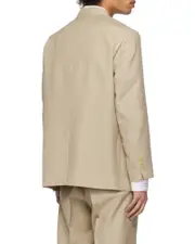 wool-blend blazer 5 Nude