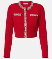 [Self-Portrait] Self-Portrait Embellished cardigan AU 14 red