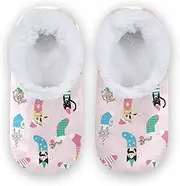 [Caihoyu] Slippers for Kids Girls Boys Coral Fleece Non-Slip Lightweight House Slipper Socks Indoor Outdoor Winter Bedroom