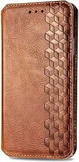 [YukeTop] Case for Oppo A96 5G, PU Leather Flip Folio Wallet Cover, with Card Slots, Case Cover for Oppo A96 5G.(Brown)
