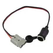 50 Amp For Anderson Plug To 16A Female Cigarette Socket Adaptor 500mm 12/24volt
