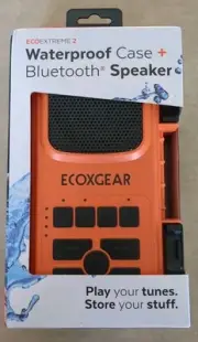 BRAND NEW EcoXGear Eco Extreme 2 Bluetooth Waterproof Phone Case Speaker Orange