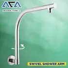180° Swivel Gooseneck Round Wall Mount Shower Arm For Rainfall Head