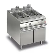 Baron 15+15L Double Basin Electric Deep Fryer - Commercial Deep Fryers (SI-Q70FRI/E815) - Q70FRI/E815-SI
