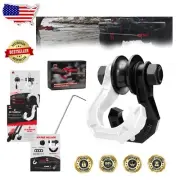 Heavy-Duty D Ring Split Shackle with Snatch Block Pulley for Off-Road Recovery