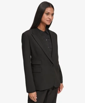 KARL LAGERFELD Women's Classic One Button Suit Blazer (Size 12 Large)