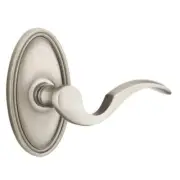 Emtek Cortina Door Lever Passage Set Oval Rosette Pewter