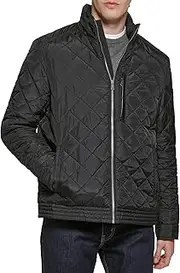 [Cole Haan] Men's Diamond Quilted Jacket with Faux Sherpa Lining