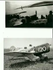 SET OF 2: GEE BEE LOT #45 - 4" X 6" BLACK & WHITE AIRPLANE PRINTS