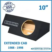 Gmc Sierra Extended Cab 1989-1998 10" Single Sealed Subwoofer Enclosure Sub Box