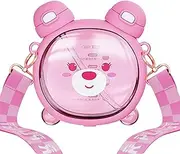 kivrimlarv Adorable Bear Straw Bottle, Leak-Proof Cute Bear Cartoon Water Cup, Portable Drinking Bottle, Ideal for School, Travel, and Outings, Keep your drinks secure, 6.3 * 5.7in