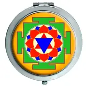 Krishna Yantra Hindu Compact Mirror