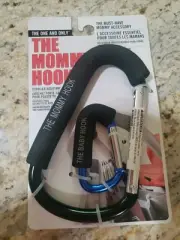 2 NEW THE ORIGINAL "The Mommy Hook" Stroller Assistant Hook, ALL Black
