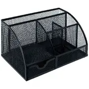 J.Burrows Mesh Desk Organiser Black