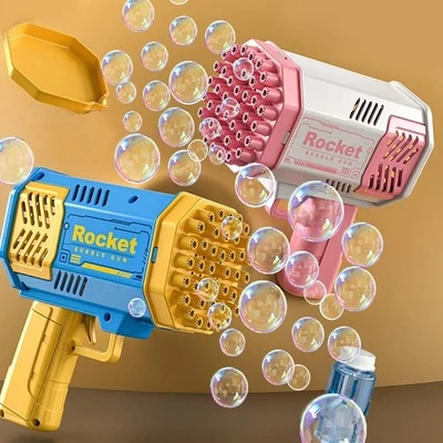 Electric Bubble Gun 40/69 Hole Big Soap Blower Kids Outdoor Summer Party Toy
