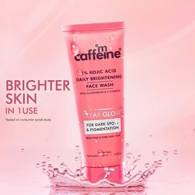 mCaffeine CLEAR GLOW Brightening Face Wash-Dark Spots & Pigmentation-[100ML]