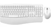 PEIOUS Wireless Keyboard and Mouse Combo Ergonomic Unifying Dongle White