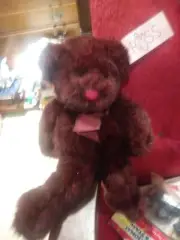 NWT Russ Roxanne Red Maroon Cuddly Teddy Bear Stuffed Animal Plush Doll