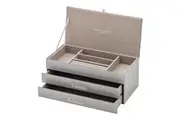 GABRIELLA Cool Grey Large Jewellery Box by One Six Eight London