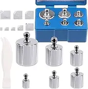 18 Pcs Precision Scale Calibration Weight Set10m to 500mg, 5g to 100g Grams Steel Weights Calibration with Tweezers for Digital Balance Scale, Jewellery Scale, M2 Class(Total 200g)
