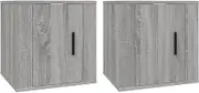 Wall Mounted TV Cabinet Set of 2 - Engineered Wood TV Unit for Living Room, Grey Sonoma 40x34.5x40 cm - Space Saving, Modern Design, Sturdy & Durable