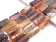 High-Quality Natural Red Agate - 13x26mm Flat Barrel Shaped Beads - Sku#U684