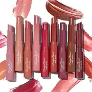 BeauFairy Mini Lipstick Set, 9 Colors, Waterproof Velvet Matte Lipstick, Long Lasting Cute Star Capsule Shaped Nonstick Cup Lip Gloss, Portable Makup Christmas New Year Girls-132