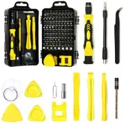 Yellow 115-in-1 Precision Screwdriver Tool Kit for Electronics and DIY Repair