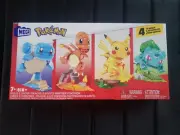 NIB POKEMON MEGA CONSTRUX BUILD AND SHOW 4 PK / 818 PIECES