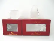 Lucien Piccard Crystal Apple & Pear Paperweight Set of 2 New