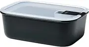 Mepal EasyClip Food Storage Container - Bowl with Lid & Click Lock - Suitable for Microwave, Steamer, Fridge and Freezer - Airtight & Leak-Proof - 1000 ml - Nordic Black