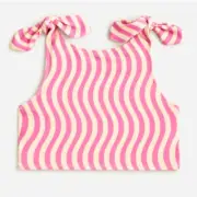 J Crew Tie Shoulder Bikini Top Girls Size 4-5 Pink