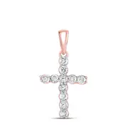 1/5CTW-Diamond CROSS PENDANT