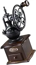 HOLIDYOYO Wooden Manual Coffee Grinder Retro Hand Crank Mill for Coffee Beans and Spices Practical Kitchen Tool for Freshly Ground Espresso and More