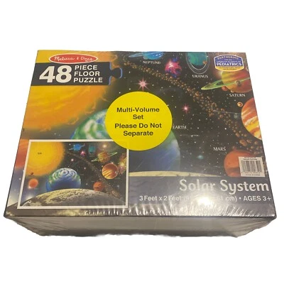Melissa and Doug Floor Set Of 2-48 Piece Floor Puzzles Fun Cool New Sealed