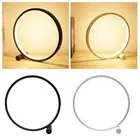 Round LED Desk Lamp Adjustable Table Light w/ 3 Color Night Light Decor