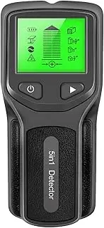 QUMOX Stud Finder Multifunctional Wall Scanner Sensor Line Finder with LCD Display for Metal, Pipes, Wood, Power Line, AC Voltage Scanner Detector（Black）