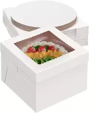 10Pack 12 Inch Tall Cake Boxes With Cake Boards 10 boxes & 10 boards 12X12X8 ...