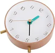 QUMIIRITY Solid Wood Silent Desk Clock Minimalist Office Vintage Mechanical Clock for Home