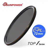 在飛比找PChome24h購物優惠-SUNPOWER 72mm TOP1 HDMC CPL 超薄