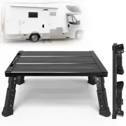 Adjustable RV Step Stool 3-Step Height Adjustment Foldable Legs Wide Anti-Sli...