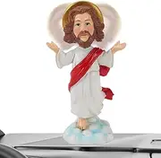 Dashboard Resin Religious Statue - Religious Statue Resin for Dashboard | Jesus Collection Figurines for Bedroom | Symbolic Decoration Figures