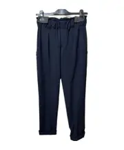 Elastic waist casual pants IT44 navy blue