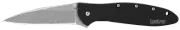Kershaw Knives Leek Liner Lock Black Aluminum Sandvik Stainless 1660SWBLK